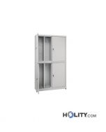Umkleideschrank aus Zinkblech - rein/unrein Trennung h11157