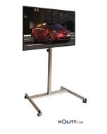 Drehbarer,-höhenverstellbarer-TV-Standfuß-auf-Rollen-h12536