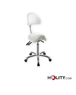 Ergonomischer Hocker für Arztpraxis mit Rückenlehne h13_153
