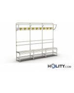 Umkleidebank-mit-Hakenleiste-2,5m-h140200