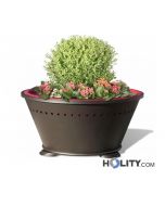 Blumentopf für öffentliche Bereiche aus verzinktem Stahl h140263