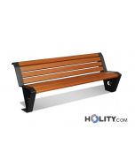 Sitzbank aus Holz als Stadtmobiliar h140269
