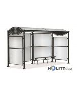 Überdachung Bushaltestelle mit Sitzbank h140294