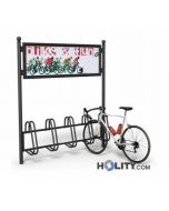 Fahrradständer mit Werbetafel h14060