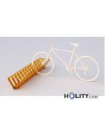 Zweiseitiger Fahrradständer für öffentliche Räume. Modernes Design  h140-307