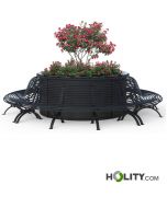 Pflanzgefäß-mit-Metallsitz-h140_452