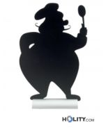 Aluminium-Tischtafel-Kochfigur-h14882