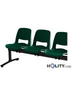 Feuerfeste Sitzbank aus Polypropylen - 4 Plätze h15903
