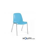 Stapelstuhl mit transparenter Sitzschale h15944