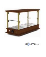 Beheizte-Holzvitrine-für-Croissants,-2-Etagen-h16912