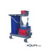 Reinigungswagen aus Polypropylen mit 2 Eimern h17904