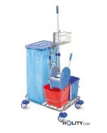 Reinigungswagen mit 2 Eimern (15+15 Lt) h17906