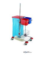 Professioneller Reinigungswagen mit Sackhalterung h179_40