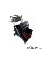 Professioneller Reinigungswagen Doppelwanne, 50 L h179_43