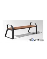 Sitzbank als Stadtmobiliar aus Holz h19196