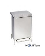 Mülleimer mit Pedal aus Edelstahl h20_126