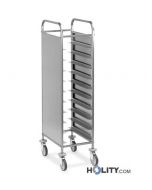 Tablettwagen mit Seitenwänden für 10 EN-Tabletts h2200153