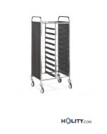 Tablettwagen, Holzseitenwände, 20 GN Tabletts 1/1 h2200157