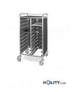 Tablettwagen mit 3 Holzwänden, 20 GN Tabletts 1/1 h2200158