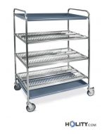 Edelstahl-Teller-und-Glasabtropfwagen-mit-4-Etagen-B.-102 cm für Kantinen-h22_265
