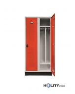 Doppel Garderobenspind mit innerer Trennwand h283_17