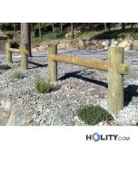Holzzaun-1-horizontaler-Pfosten-h285-33-Preis pro lfm