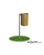 Abfalleimer mit Holz h28741