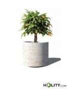Runder Blumenkübel aus Beton h287_108