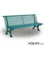 Sitzbank als Stadtmobiliar aus verzinktem Stahl h287_149