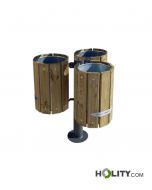 Holz-Abfalltrennsystem ohne Überdachung h287_399