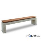 Sitzbank-mit-Holzlatten-ohne-Rückenlehne-h33816