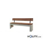 Sitzbank-mit-Rückenlehne-und-Sitzfläche-aus-Holz-h33817
