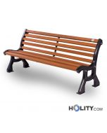 Sitzbank mit Holzplanken für öffentliche Plätze als Stadtmobiliar h350_104
