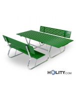 Set Picknick mit Tisch und zwei Bänken h350_157