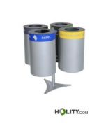 Abfallbehälter für Mülltrennung 4 x 40 l h424-113