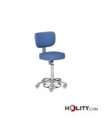 Hocker für Arztpraxis mit Rückenlehne h448_101