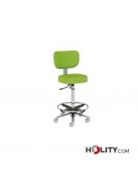 Hocker für Behandlungszimmer mit Rückenlehne h448_84