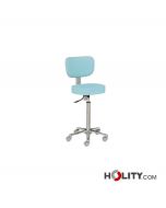 Hocker für Behandlungszimmer mit Rückenlehne h448_89