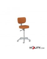 Hocker für Behandlungszimmer mit Rückenlehne h448_91