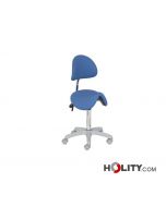 Ergonomischer Hocker für Arztpraxis mit Rückenlehne h448_94