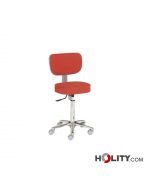 Hocker für Arztpraxis mit Rückenlehne h448_99