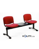 2-er Sitzbank mit Polster und Tisch für Wartezimmer h44929