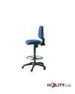 Hocker für Arztpraxis mit Rückenlehne h449_64