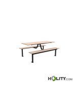 Rechteckiger-Picknicktisch-mit-Bänken,-6-Sitzplätze-h463_17