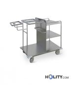 Wäschewagen aus Edelstahl für Krankenhaus h546_46