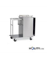Wäschewagen aus Edelstahl für Krankenhaus h564_51
