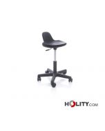 Drehbarer Hocker für Arztpraxis mit Rückenlehne h582_72