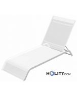 Stapelbare Gartenliege aus Aluminium und Stoff h6401