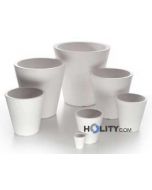 Vase aus Polyethylen h6432 weiß