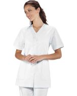 Casacca-donna-in-cotone-e-poliestere-con-bottoni-e-scollo-a-v-h65111